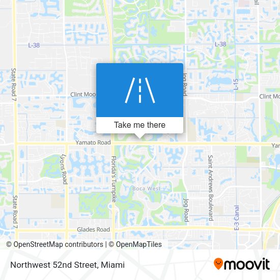 Northwest 52nd Street map