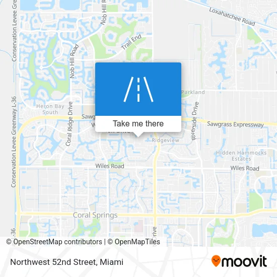 Northwest 52nd Street map