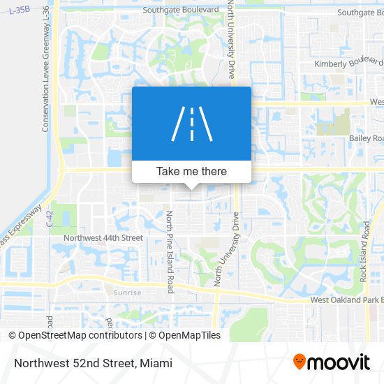 Northwest 52nd Street map