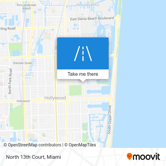 North 13th Court map