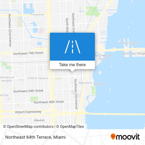 Northeast 64th Terrace map