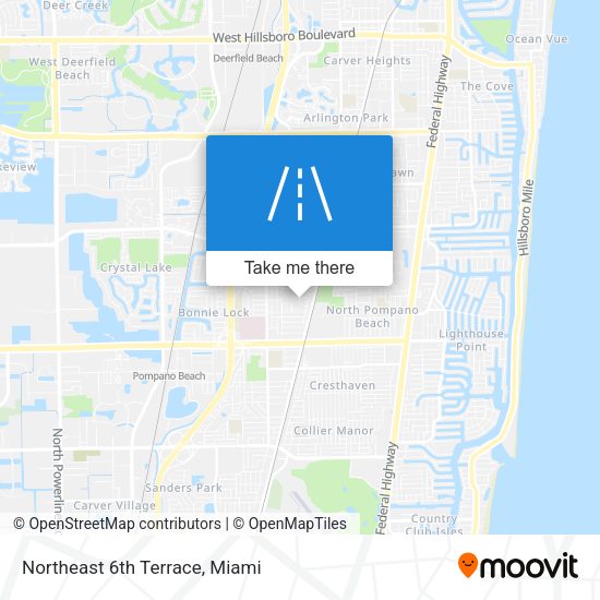 Northeast 6th Terrace map
