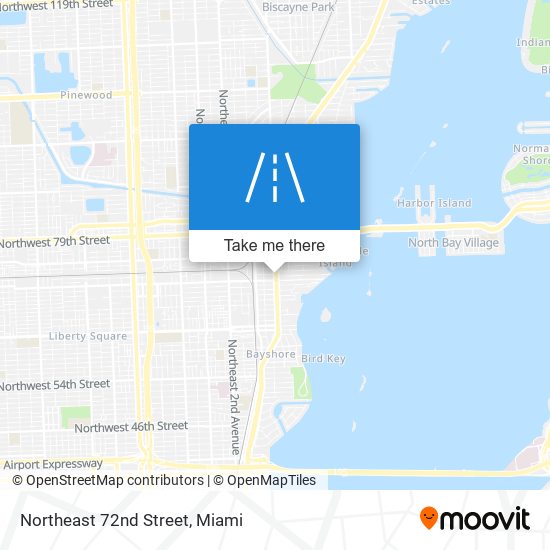 Northeast 72nd Street map