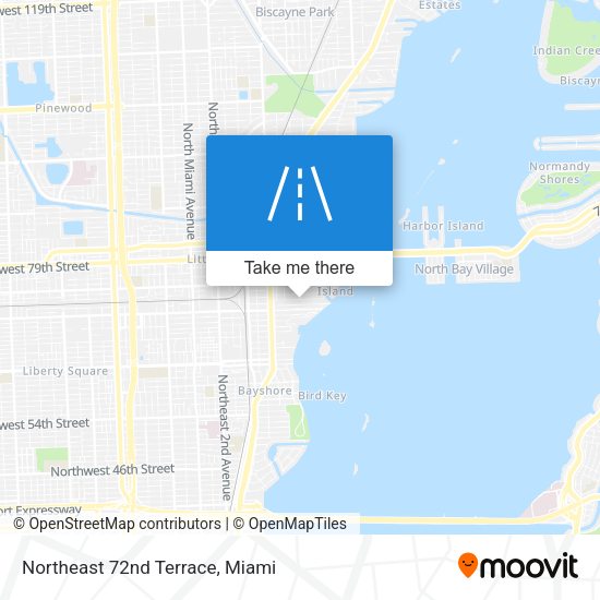 Northeast 72nd Terrace map