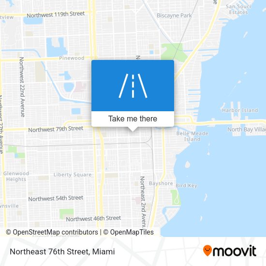 Northeast 76th Street map
