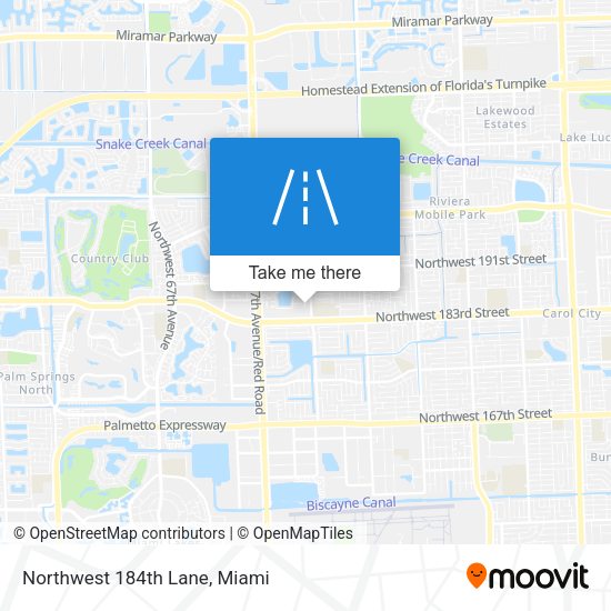 Northwest 184th Lane map