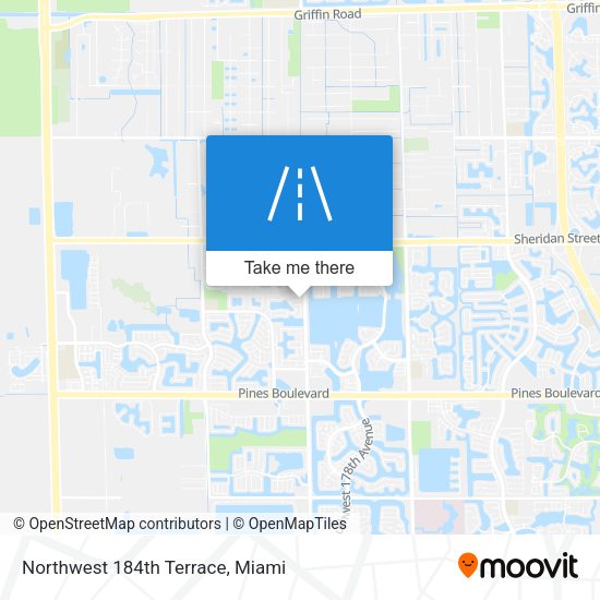 Northwest 184th Terrace map