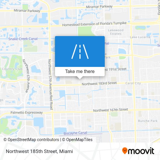 Mapa de Northwest 185th Street