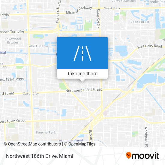 Northwest 186th Drive map