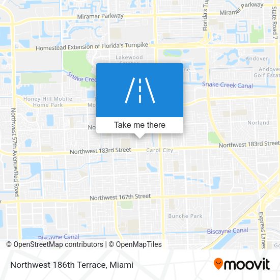 Mapa de Northwest 186th Terrace