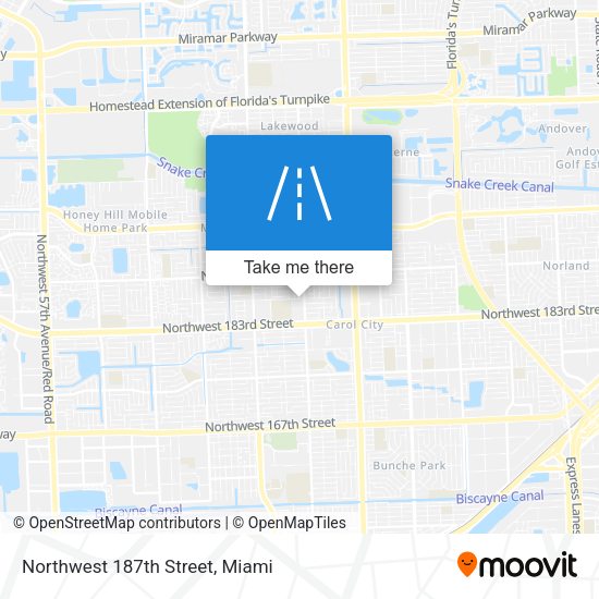 Northwest 187th Street map