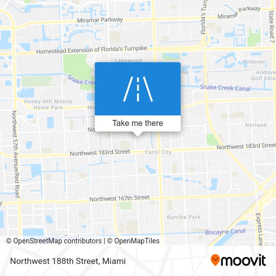 Northwest 188th Street map