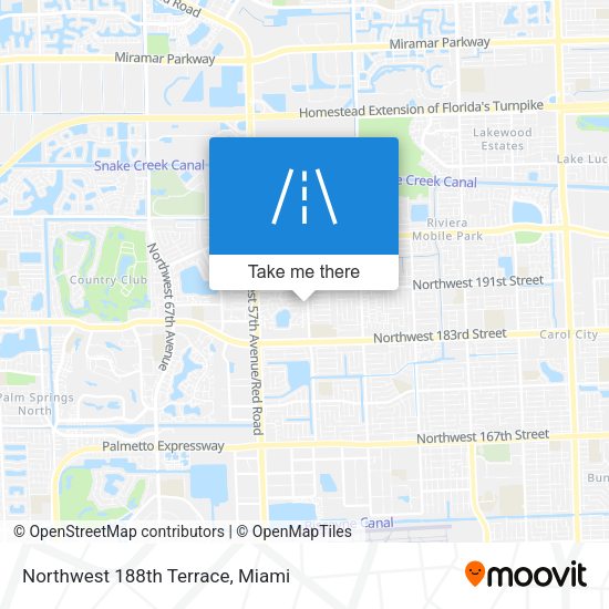 Northwest 188th Terrace map
