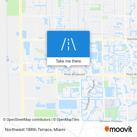 Northwest 188th Terrace map