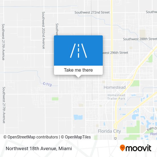 Mapa de Northwest 18th Avenue