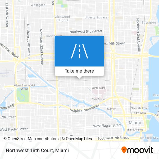 Northwest 18th Court map