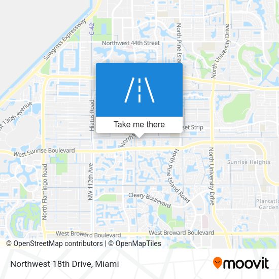 Mapa de Northwest 18th Drive