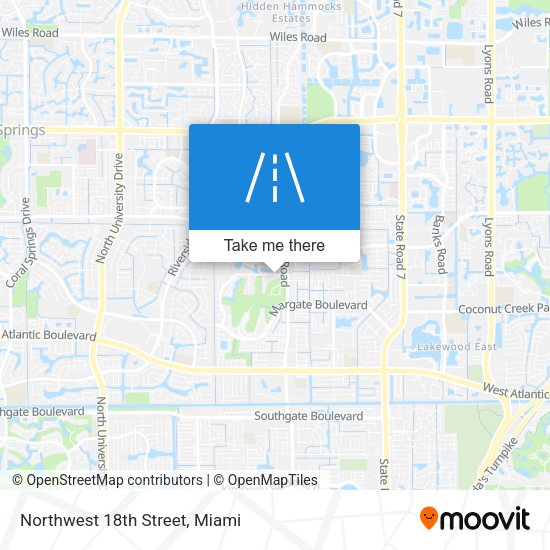 Northwest 18th Street map