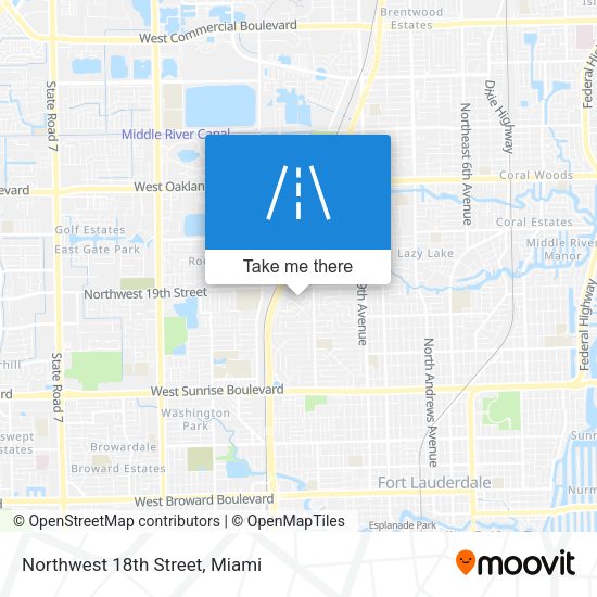 Northwest 18th Street map