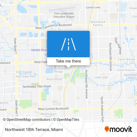Northwest 18th Terrace map