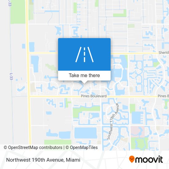 Mapa de Northwest 190th Avenue