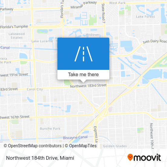 Northwest 184th Drive map