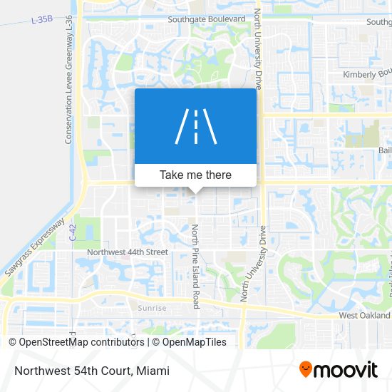 Mapa de Northwest 54th Court