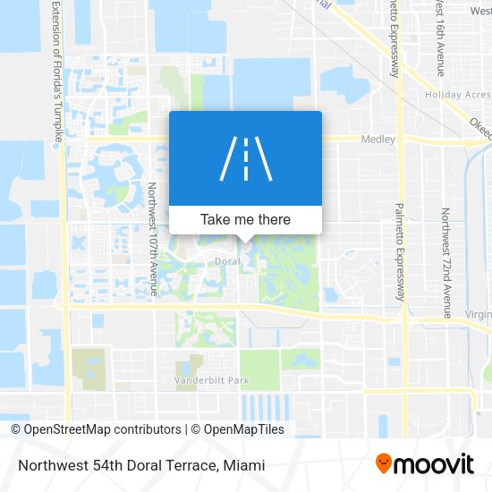 Northwest 54th Doral Terrace map