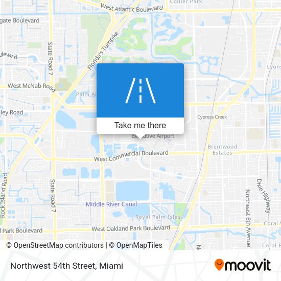 Northwest 54th Street map