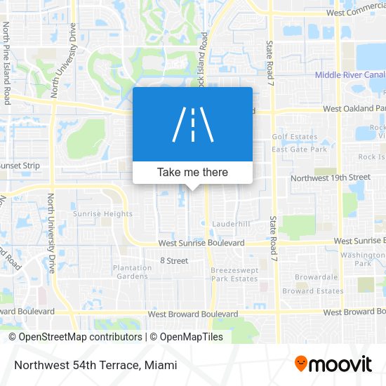Mapa de Northwest 54th Terrace