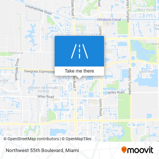 Mapa de Northwest 55th Boulevard