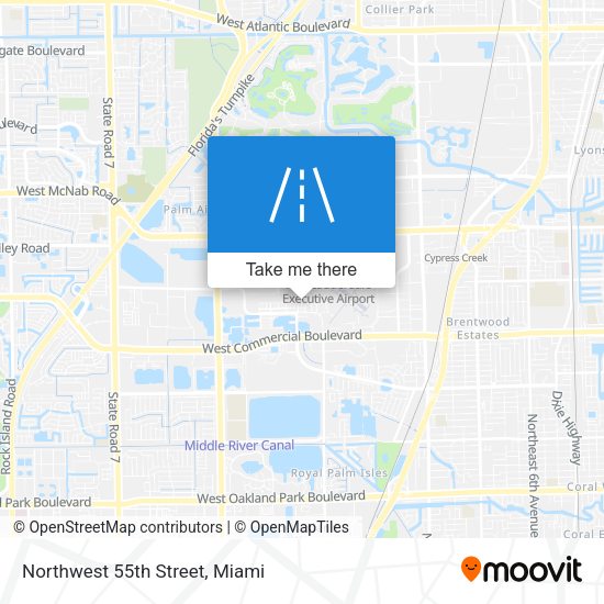 Mapa de Northwest 55th Street