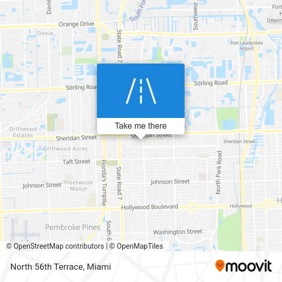North 56th Terrace map
