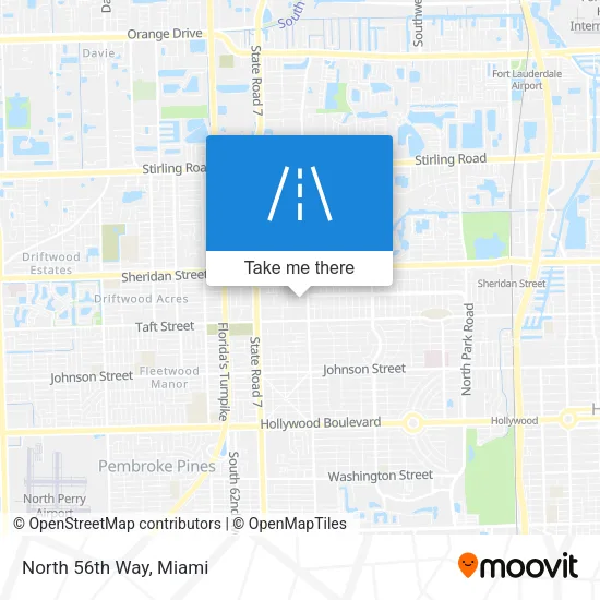 North 56th Way map