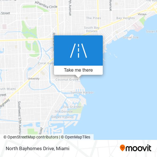 Mapa de North Bayhomes Drive