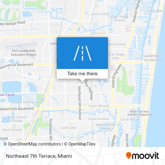Northeast 7th Terrace map