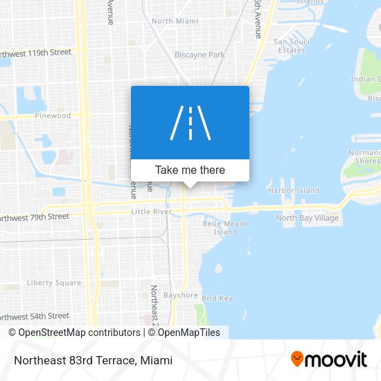 Northeast 83rd Terrace map
