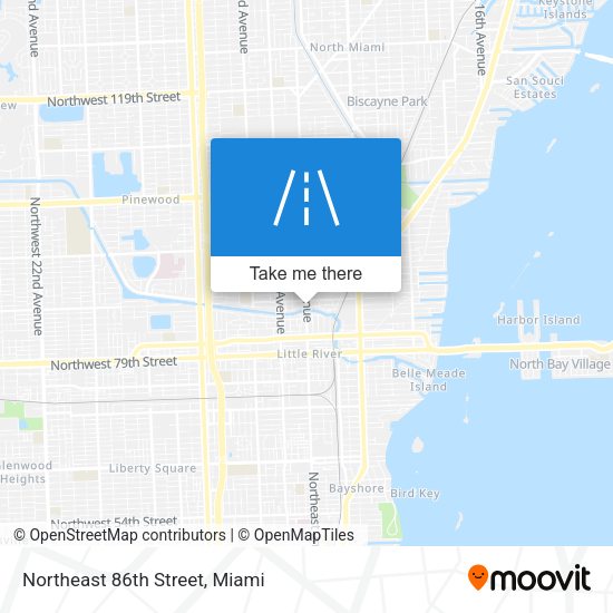 Northeast 86th Street map