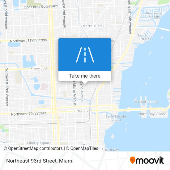 Northeast 93rd Street map