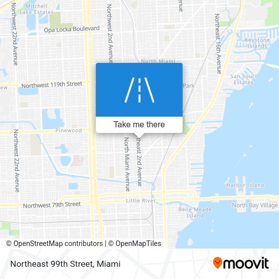 Northeast 99th Street map