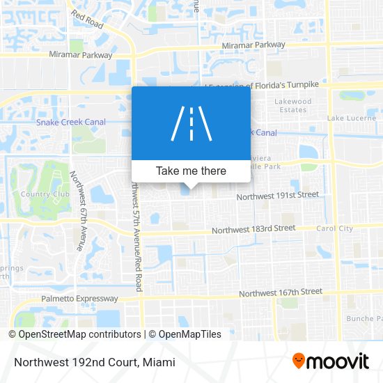 Northwest 192nd Court map