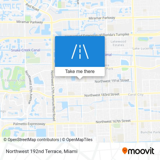 Mapa de Northwest 192nd Terrace