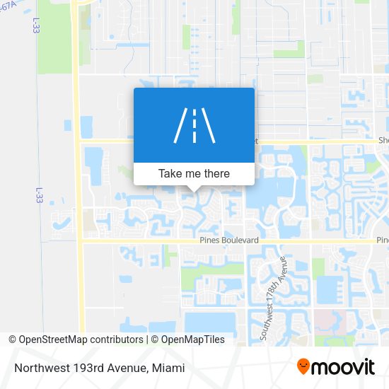 Mapa de Northwest 193rd Avenue