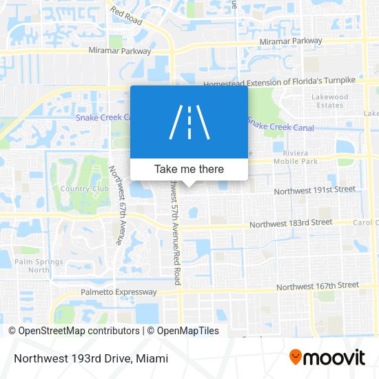 Northwest 193rd Drive map