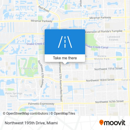 Northwest 195th Drive map