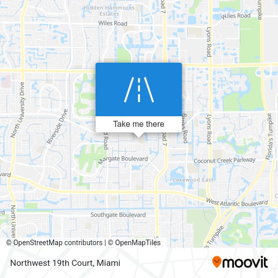 Northwest 19th Court map