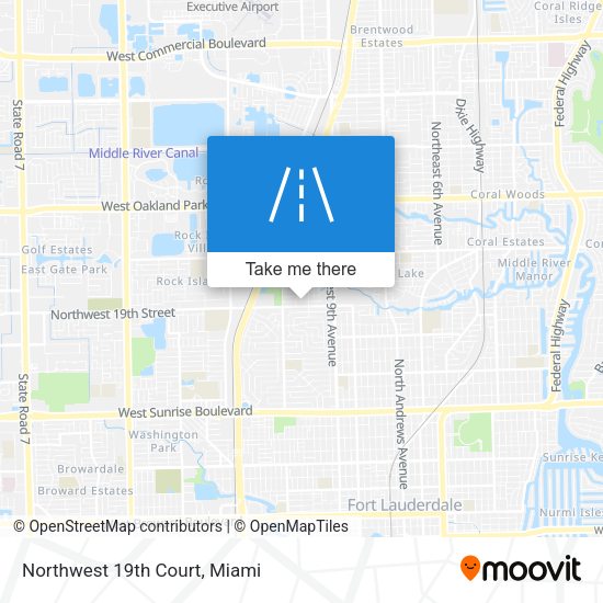 Northwest 19th Court map