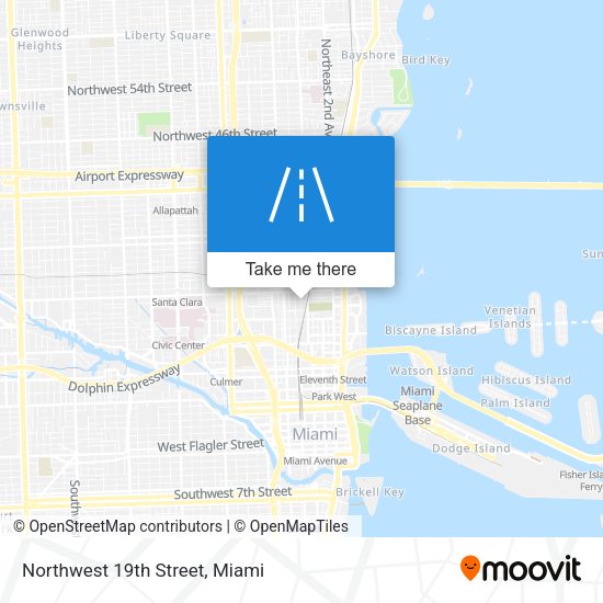 Northwest 19th Street map