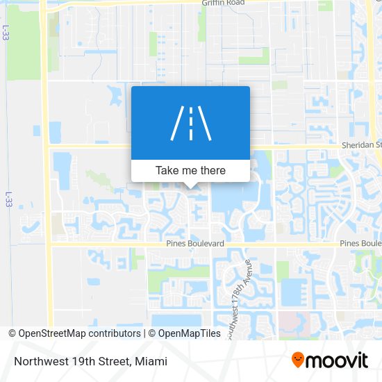 Northwest 19th Street map