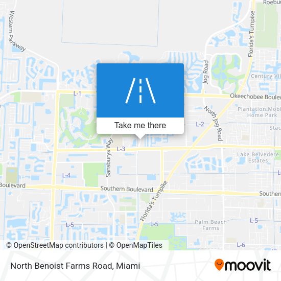 North Benoist Farms Road map